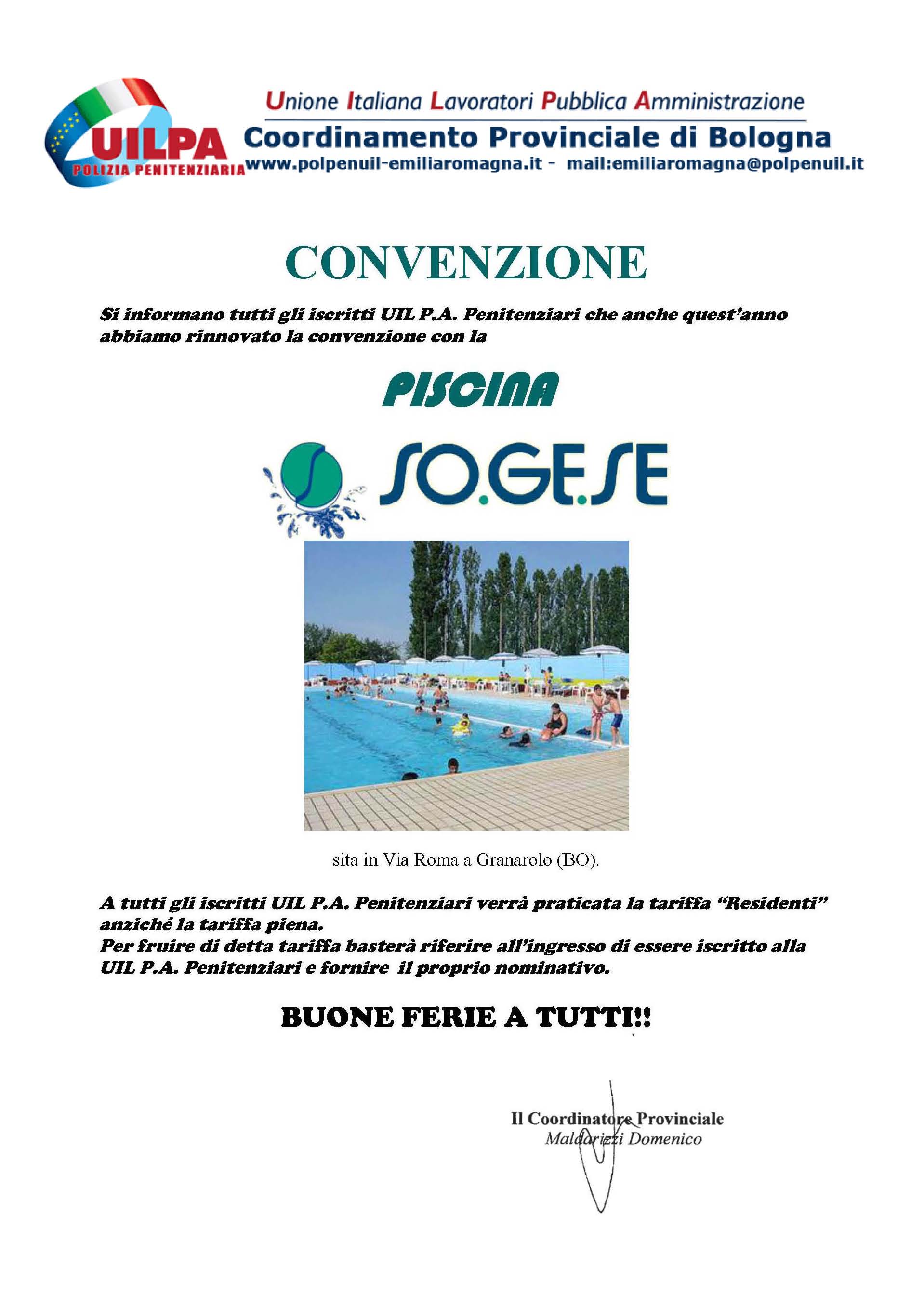 convenzione piscina